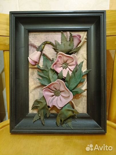 Картина из натуральной кожи