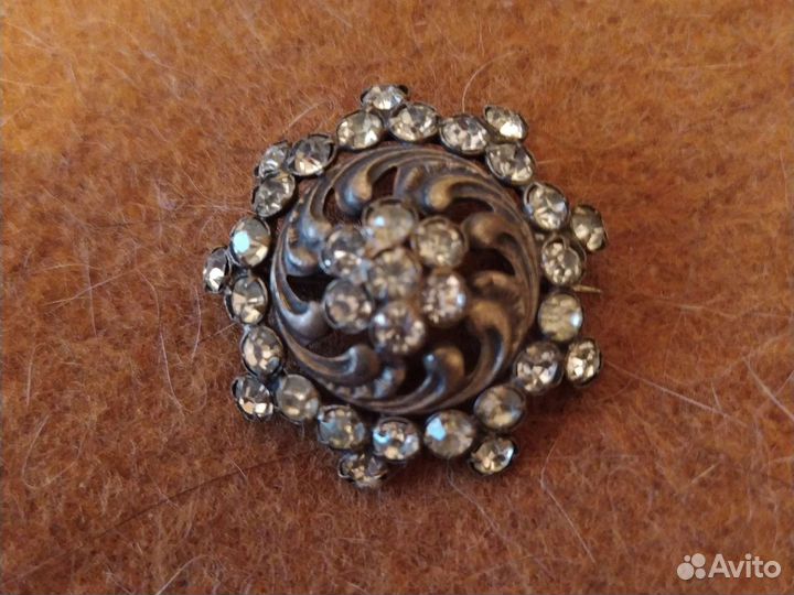 Старинная брошь серебро винтаж