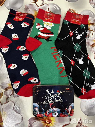 Мужские новогодние носки