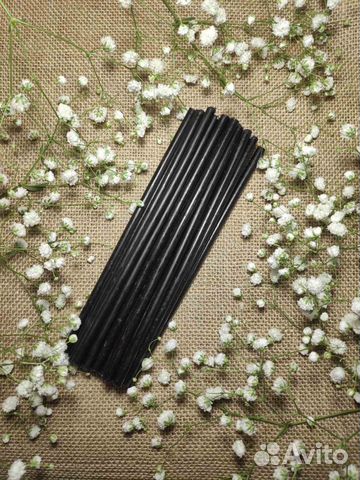 Чёрная восковая свеча №80