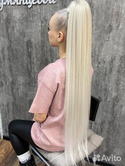 Накладной хвост/ хвост на резинке/ шиньон хвост