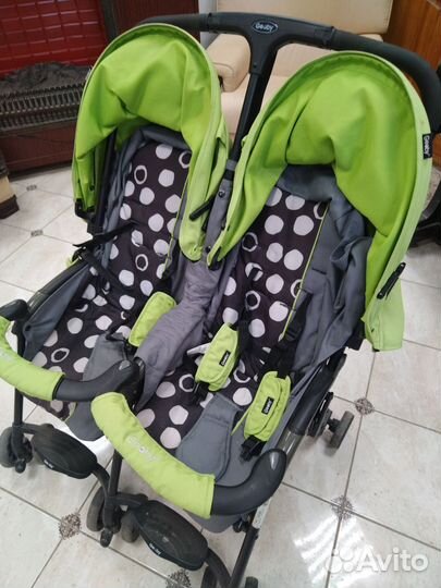 Прогулочная коляска для двойни бу