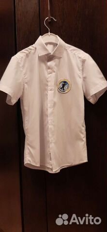 Рубашка белая для мальчика 128-134
