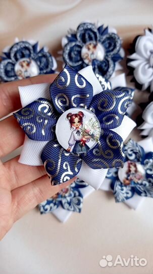 Школьные бантики, для волос, резинки, заколки