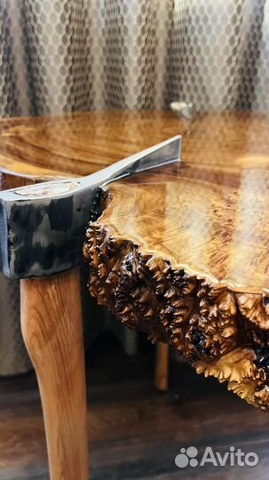 Кофейный столик из капового спила карагача