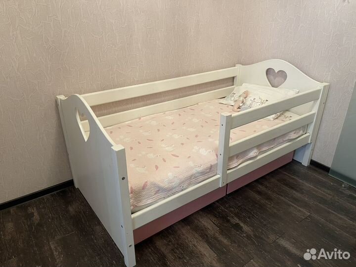 Кровать детская 160 80 с ящиками (с матрасом)