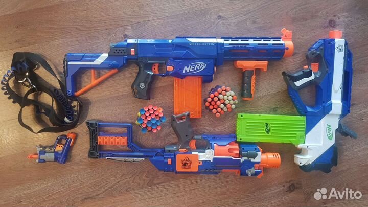 Nerf, пулемёт, пистолет, оружие