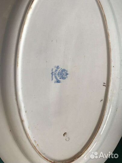 Блюдо старинное, работы Кузнецова.Рмееры39