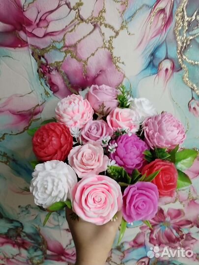 Букеты из мыла на 8 марта