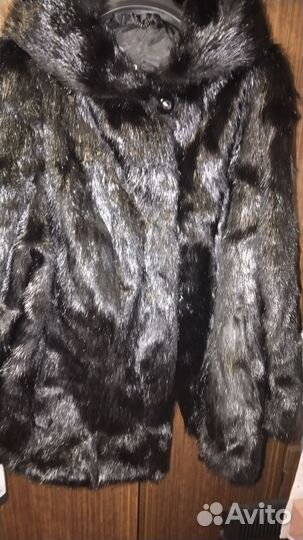 Шуба из меха стрижанной нутрии, размер 62-64