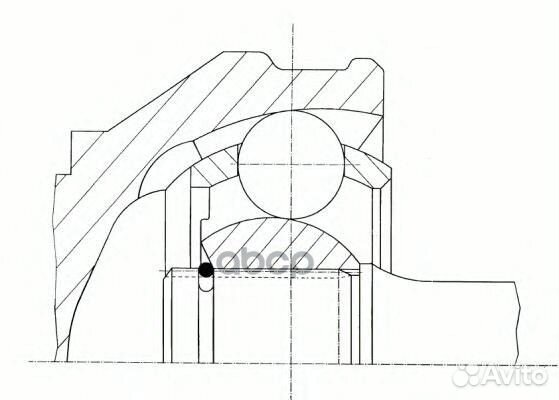 Шрус внутр лев к-кт citroen: jumper c бортовой