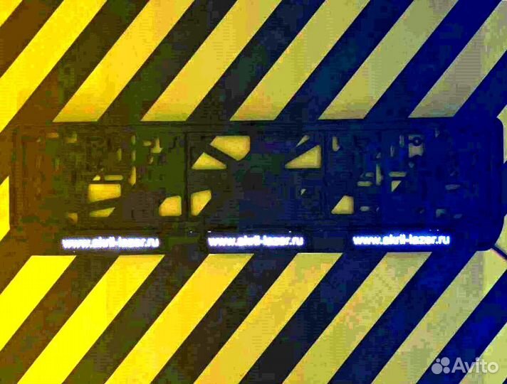 Рамка под номер с подсветкой надписи