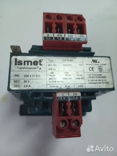 Трансформатор 24 V cstn 63 Вт ismet