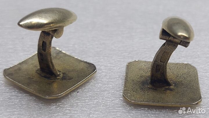 Запонки Ладья Серебро Чернь СССР Винтаж 875 проба