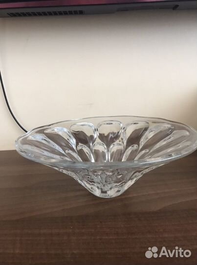 Ваза для фруктов лзхс, хрусталь, Глазки, СССР