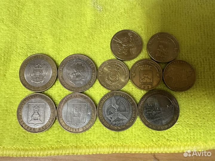 Биметаллические монеты 10 рублей