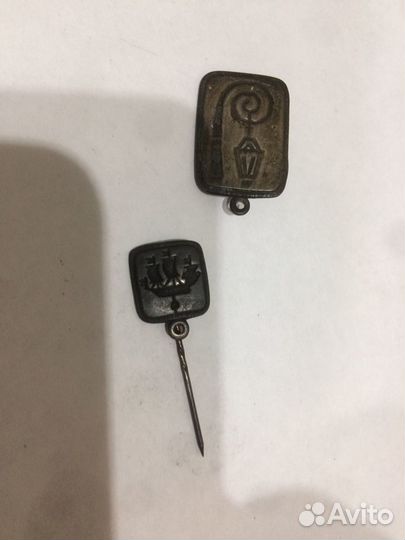 Герб Питера СССР серебро