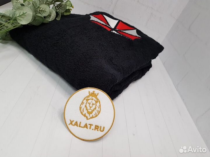 Мужской махровый халат с индивидуальной отрисовкой