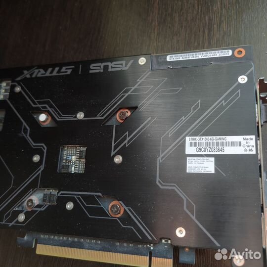 Видеокарта Asus GTX 1060 6G Strix Gaming