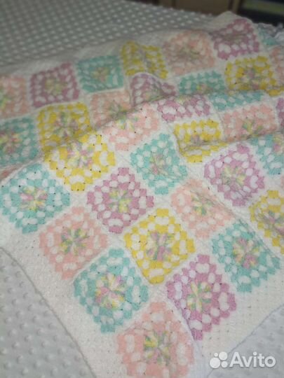 Плед детский вязаный