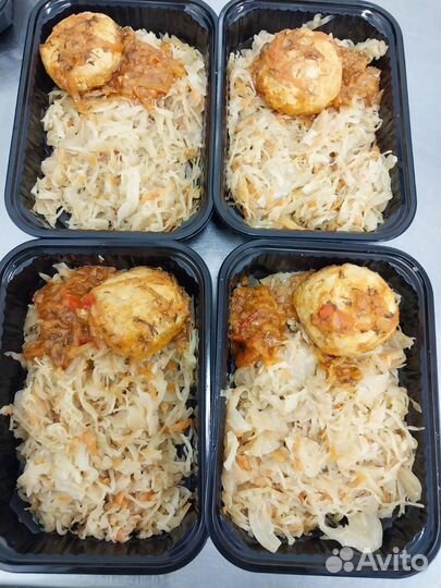 Капуста тушеная + тефтель