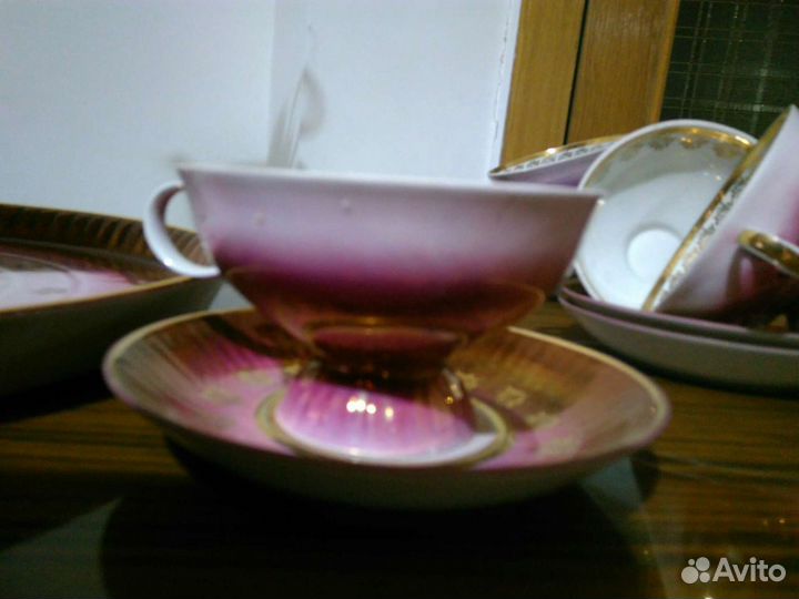 Сервиз чайный с самоваром фарфор