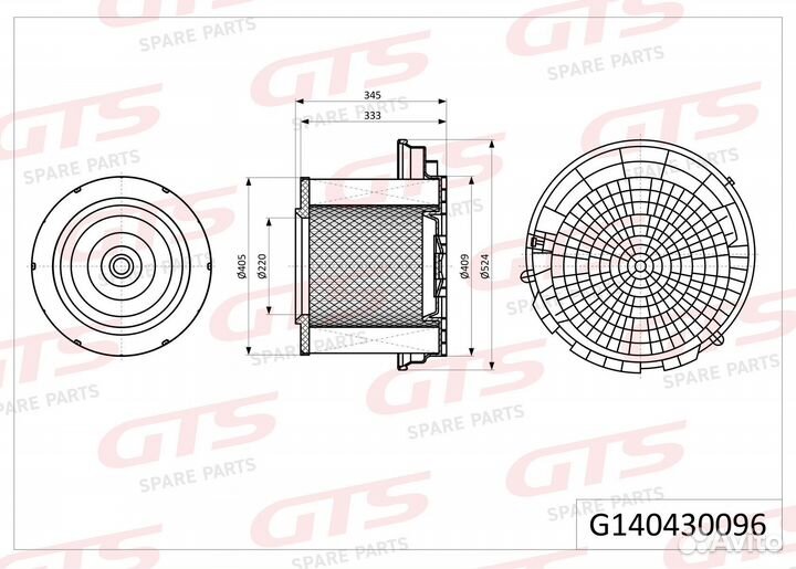 Фильтр воздушный renault 50 21 185 568