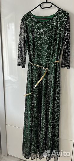 Платье вечернее изумрудное 54 р-р