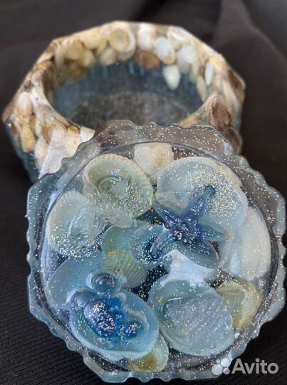 Шкатулка для украшений из эпоксидной смолы