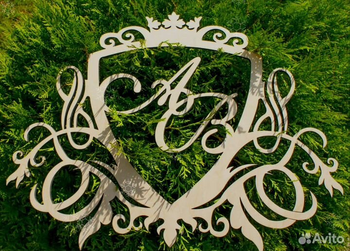 Монограмма на свадьбу / свадебный герб