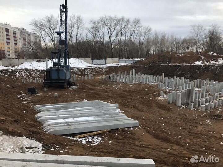 Забивка свай погружение свай сваебой