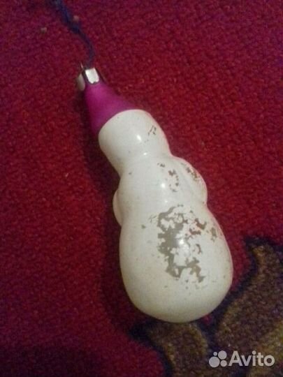 Елочная игрушка СССР. снеговик