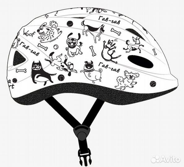 Шлем детский с регулировкой, размер M(52-56см), ри