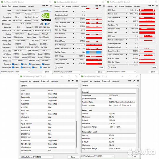 MSI GeForce GTX 1070 gaming X 8G