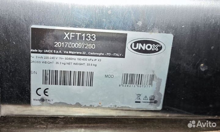 Конвекционная печь unox XFT133