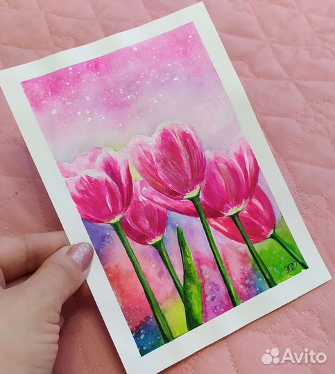 Открытки акварельные ручной работы