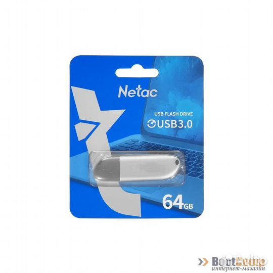 Память USB3.0 Flash Drive 64Gb Netac U352 aluminum