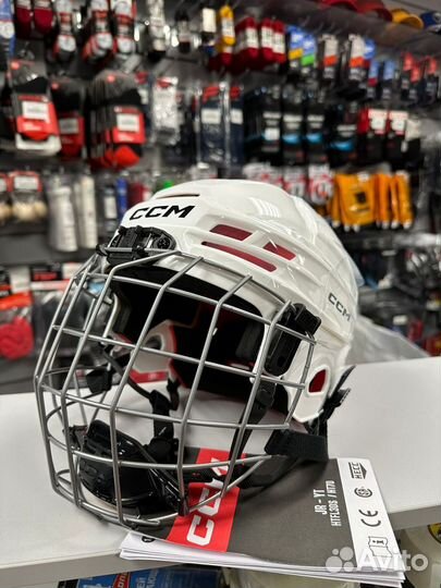 Шлем с маской CCM tacks 70 YTH/JR Белый