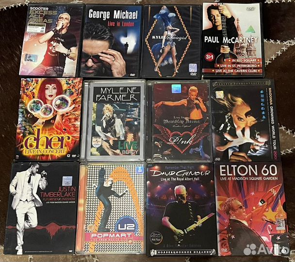 Коллекция двд дисков. Музыка. Шоу. Лицензия