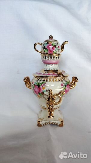 Самовар с чайником Гжель