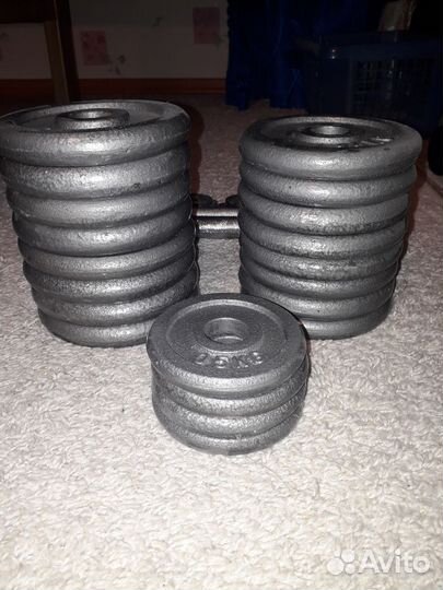 Гантели разборные чугунные