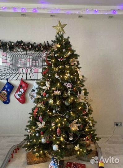 Елка искусственная 210 комбинированная