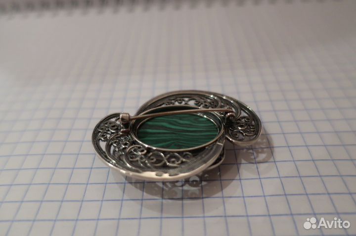 Красивая Серебряная брошь 925 пробы