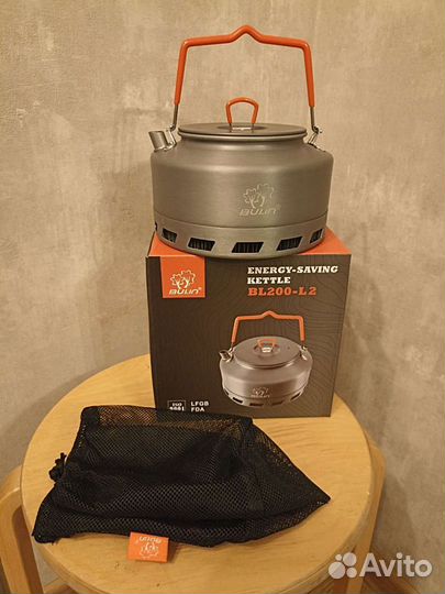 Чайник туристический с теплообменником 1,6л