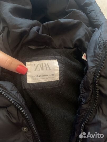 Детский пуховик zara