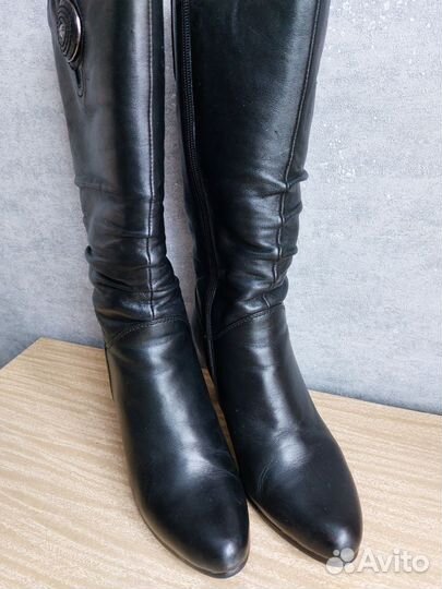 Сапоги женские зимние кожаные
