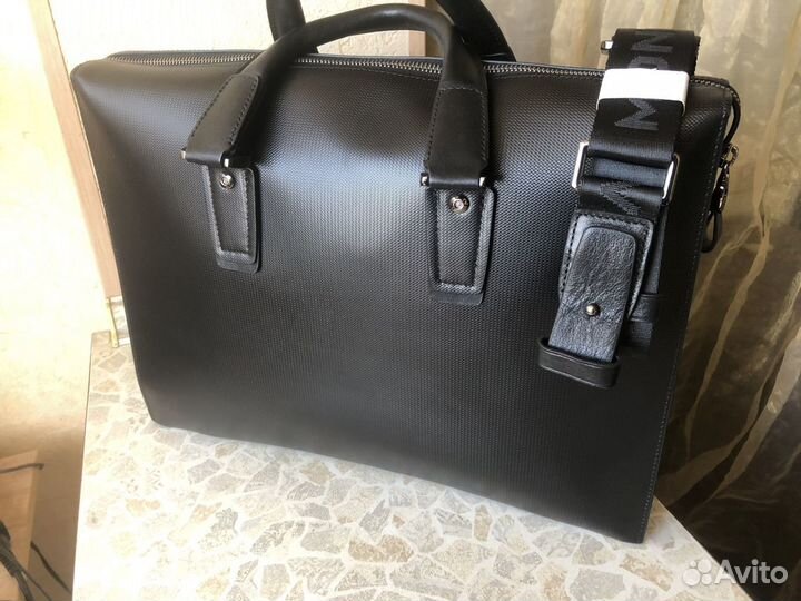 Мужской кожаный портфель Mont Blanc