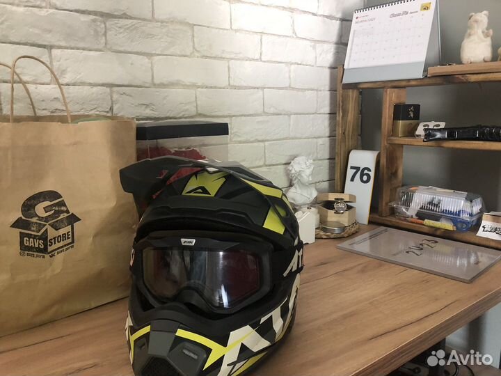 Кроссовый шлем Ataki с очками