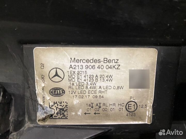 Фары передние на Mersedes Benz w213