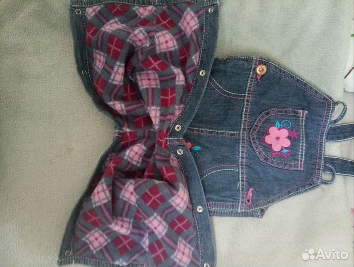 Комбинезон детский джинсовый 6-9 мес